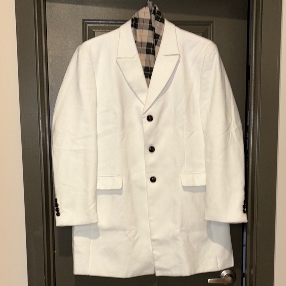 White coat with Black Buttons
